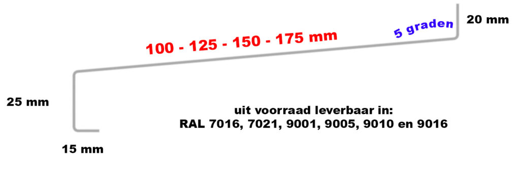 RainTec waterslagen uit voorraad